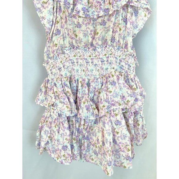 LoveShackFancy Floral Shanely Dress in Positano Blue $295 - Picture 8 of 11